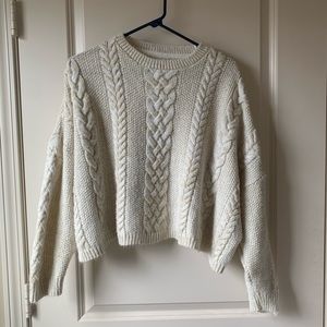 ASOS cropped cable knit sweater